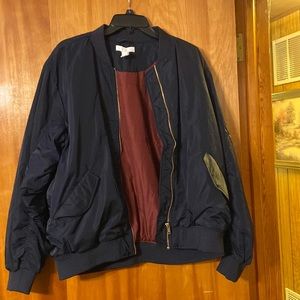 H&M navy bomber jacket